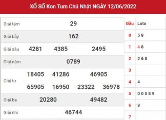 Thống kê XSKT ngày 19/6 đài Kon Tum chủ nhật hôm nay