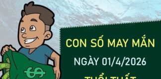 Con số may mắn hôm nay 1/4/2026 thứ 4 tuổi Tuất hút lộc